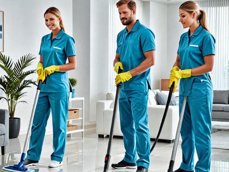 Professional cleaning service team